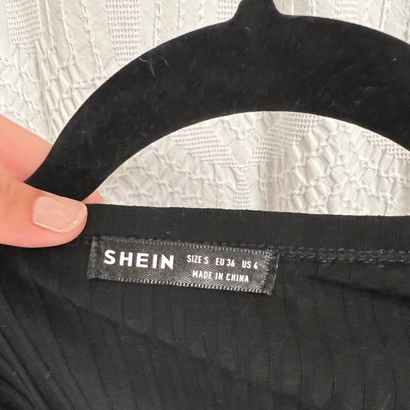 Ribbed partial button-front tee - Picture 2 of 2